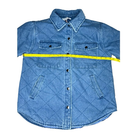 Denim blvd los angeles REGULAR WASH QUILTED DENIM SHACKET sz medium - Picture 9 of 10